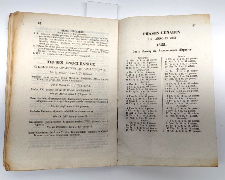 ORDO Camerino 1855 Arcivescovo Salvini Directorium Liturgico Storico