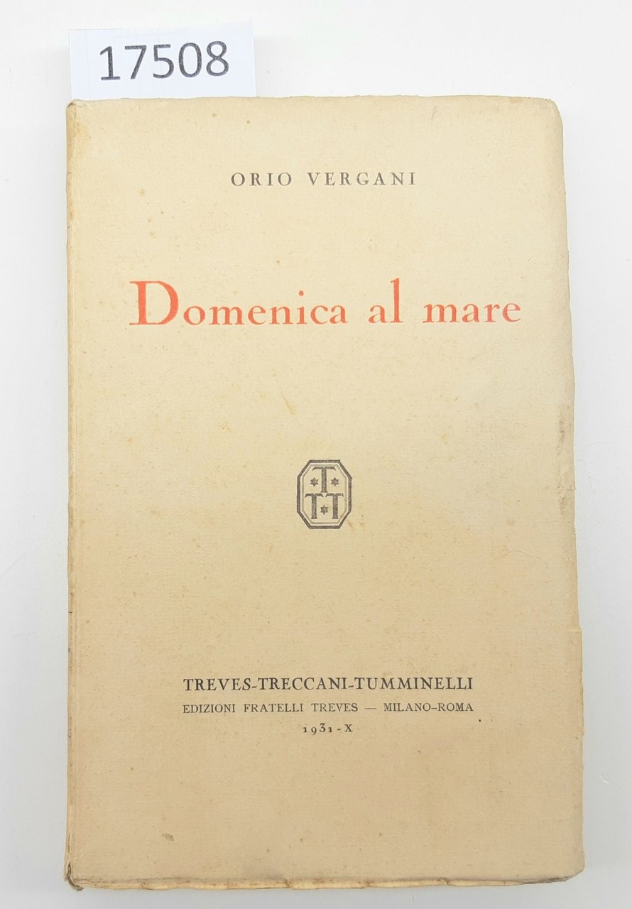 Orio Vergani Domenica al mare Treves 1931