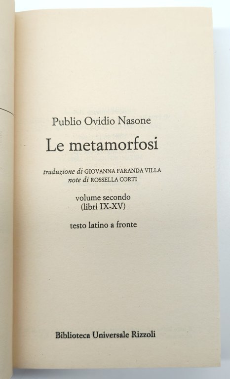 Ovidio Le metamorfosi due volumi 5° edizione 1999 BUR Rizzoli | Immagine Gallery 6