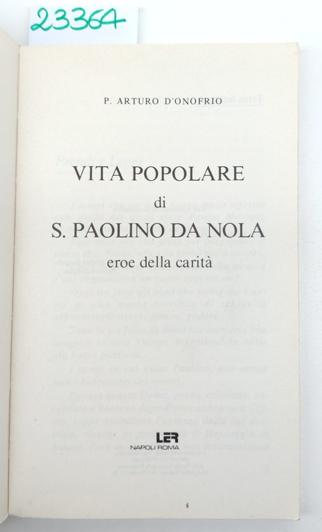 P. Arturo D'Onofrio San Paolino da Nola eroe della carità … | Immagine Gallery 3