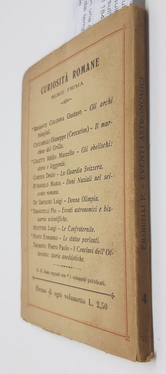 P. Emanuelli Eventi astronomici e bizzarrie scientifiche Strini 1927 | Immagine Gallery 3