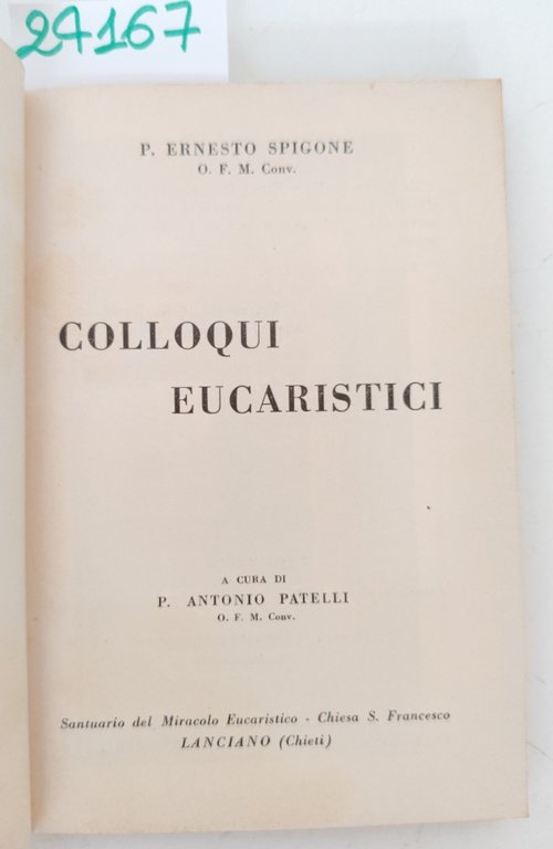 P. Ernesto Spigone Colloqui eucaristici Patelli 1959 | Immagine Gallery 3