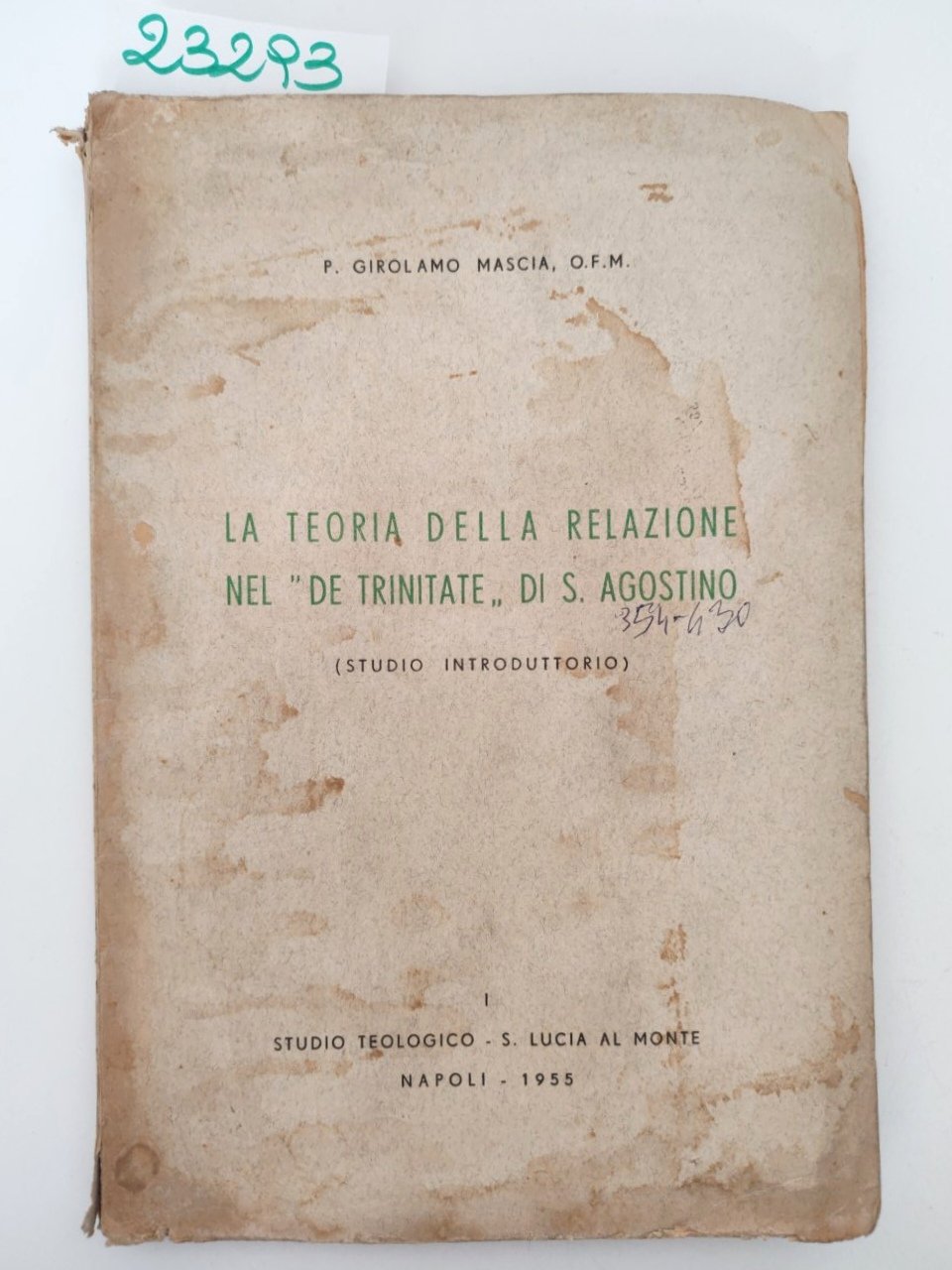 P Girolamo Mascia O. P. M. La teoria della relazione … | Immagine principale