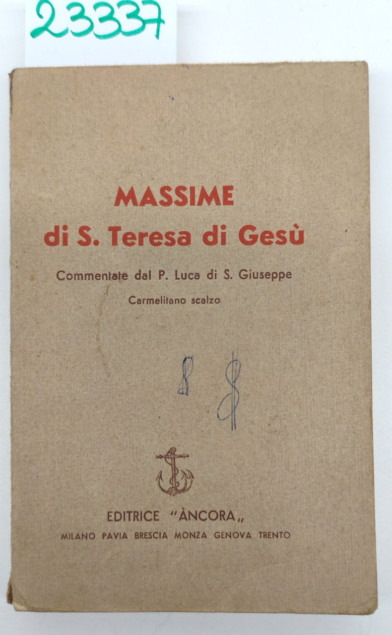 P. Luca di San Giuseppe Massime di S Teresa di … | Immagine principale