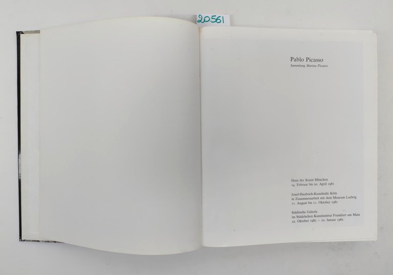 Pablo Picasso Sammlung Marina Picasso 1981 Monaco