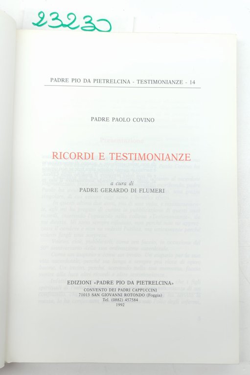 Padre Pio Padre Paolo Covino Ricordi e testimonianze 1992 | Immagine Gallery 3