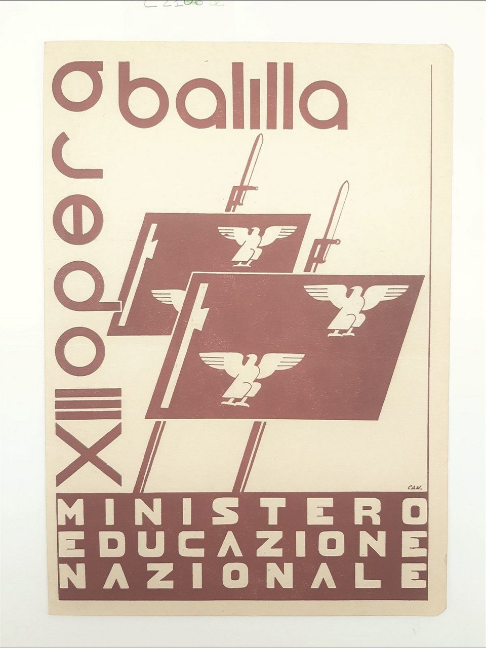 Pagella Opera Balilla scuola elementare Spiro Kiryas 1935 Trieste