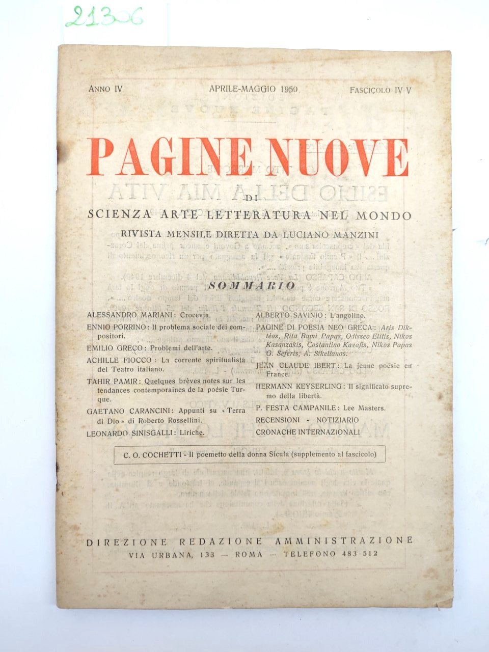 Pagine nuove di scienza arte letteratura nel mondo aprile maggio …