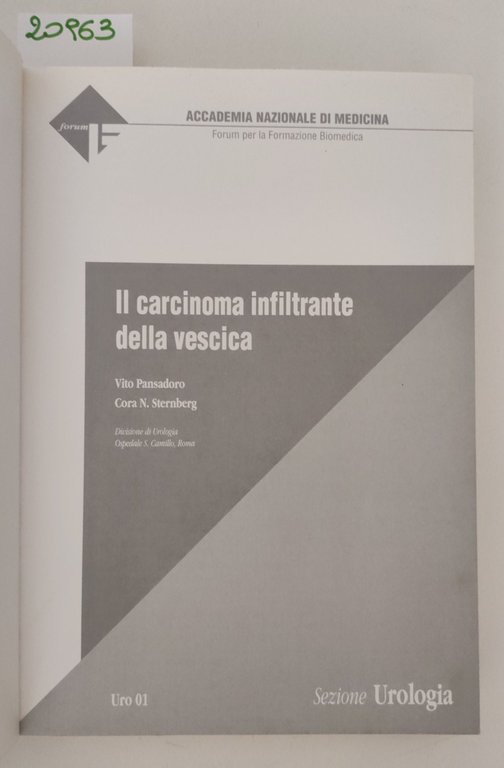 Pansadoro Sternberg Il carcinoma infiltrante della vescica Sezione Urologia 1994 | Immagine Gallery 3