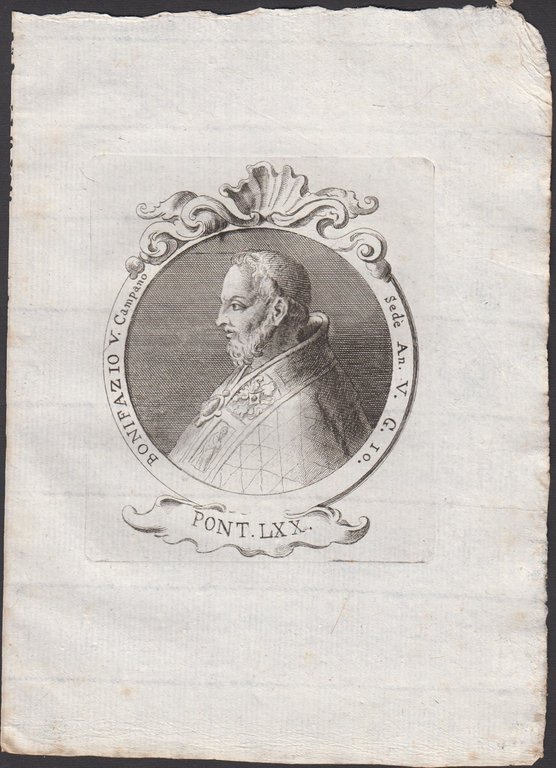 Papa Bonifazio V Campano Pont. LXX