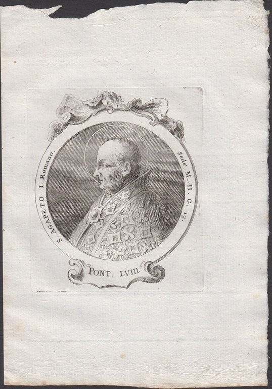 Papa S. Agapeto I Romano Pont. LVIII