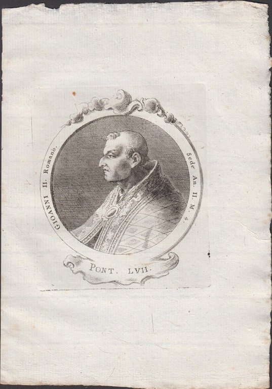 Papa S. Gioanni II Romano Pont. LVII