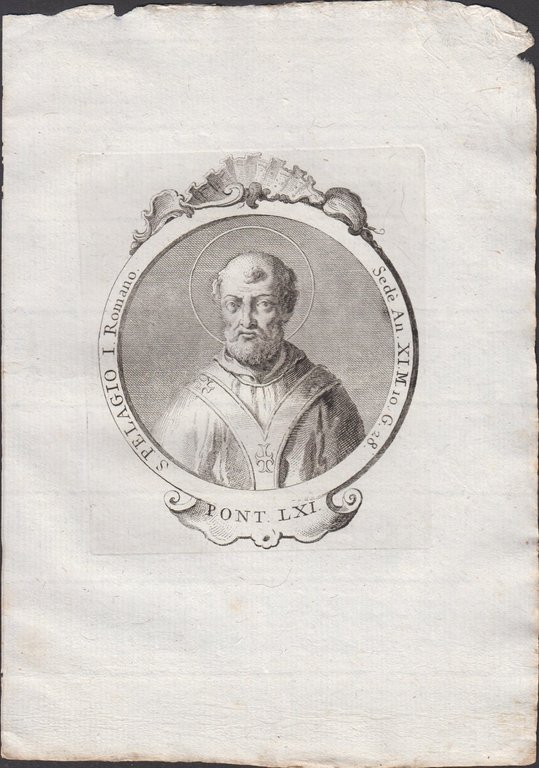 Papa S. Pelagio I Romano Pont. LXI