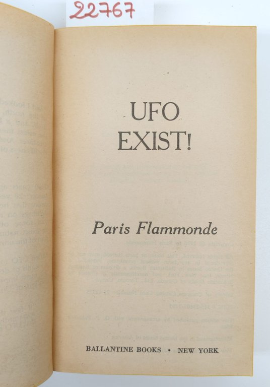 Paris Flammonde UFO exist Ballantine 1° edizione 1977 | Immagine Gallery 3