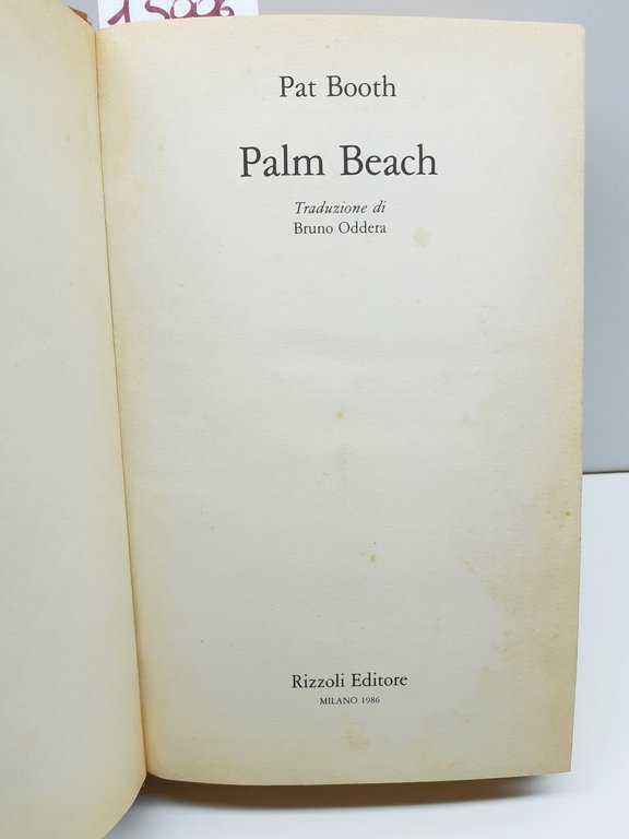 Pat Booth Palm Beach Mondadori 1° edizione 1986