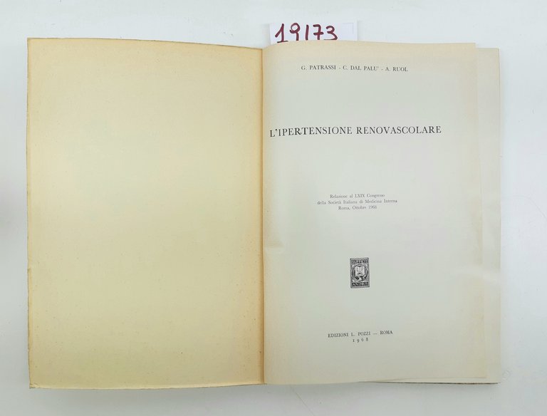 Patrassi Palù Ruol L'ipertensione renovascolare Pozzi 1968