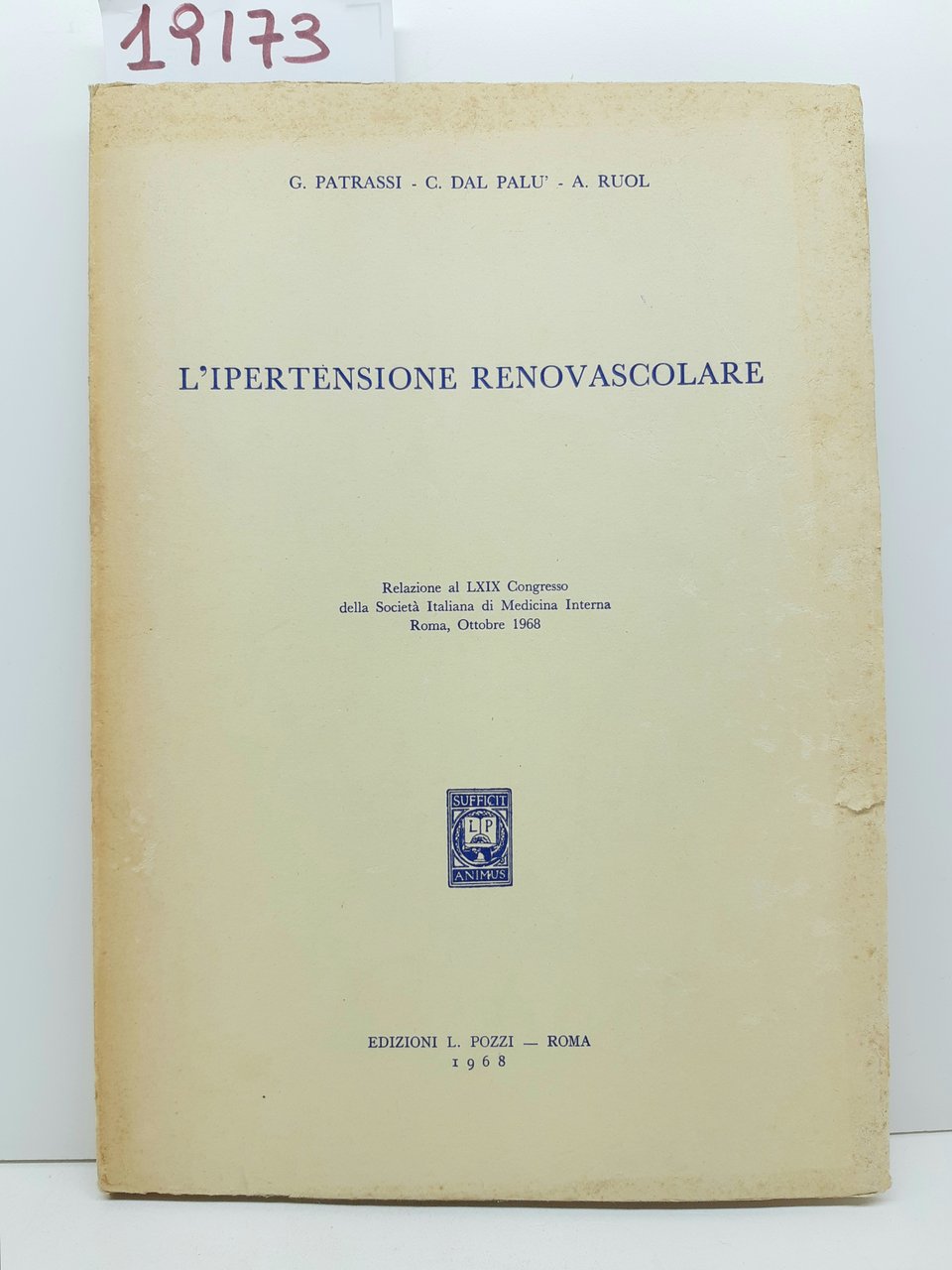 Patrassi Palù Ruol L'ipertensione renovascolare Pozzi 1968