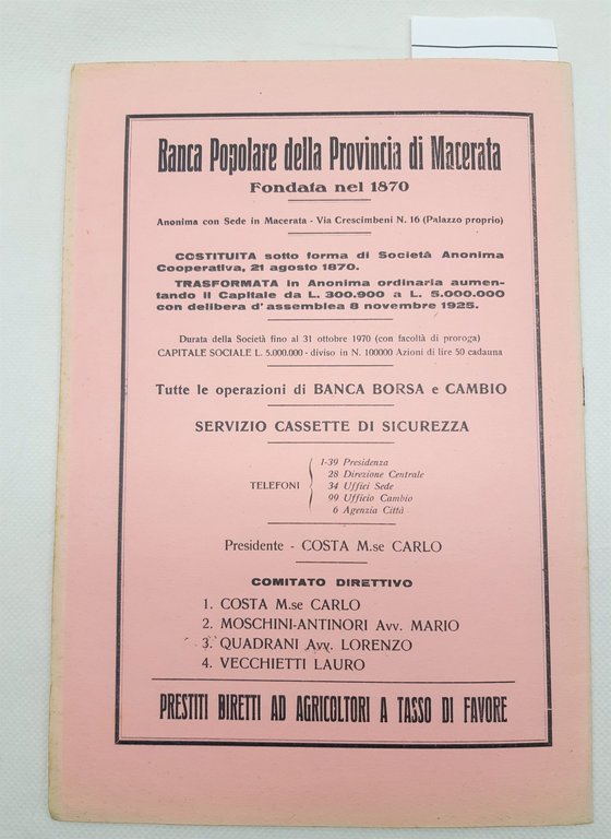 Patto colonico fascista per la provincia di Macerata agricoltori 1926 … | Immagine Gallery 3