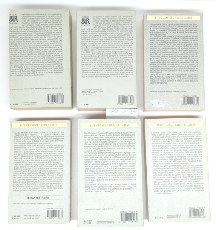 Pausania Viaggio in Grecia BUR Rizzoli 1991-2001 solo i primi … | Immagine Gallery 2
