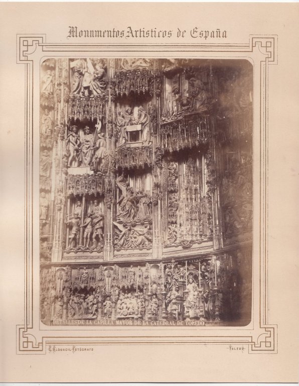 Photo foto albumina detalles de la capilla Mayor Catedral Toledo …