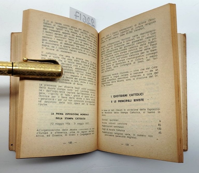 Piccolo annuario cattolico italiano per l'anno 1938 Bevilacqua e Solari