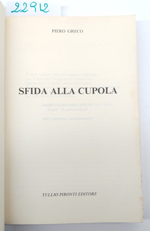 Piero Greco Sfida alla cupola Pironti 1° edizione 1994 | Immagine Gallery 2