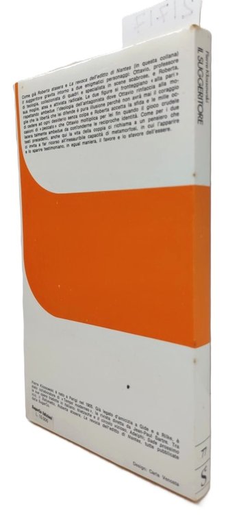 Pierre Klossowski Il suggeritore le leggi dell'ospitalità SugarCo 1983