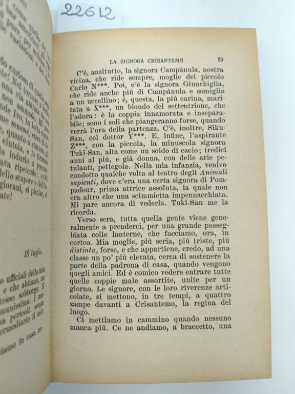 Pierre Loti La signora Crisantemo Sonzogno 1957 ristampa stereotipa