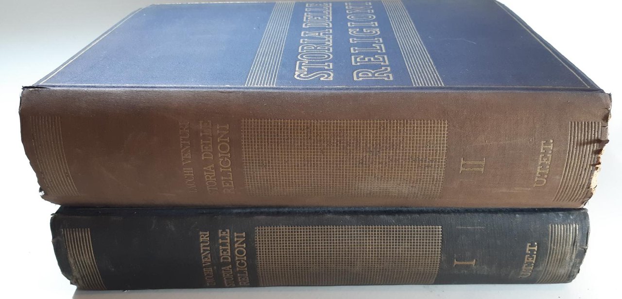 Pietro Tacchi Venturi Storia delle religioni due volumi 1934-1936 U.T.E.T.