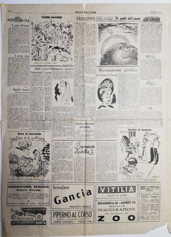 Pinco Pallino settimanale umoristico illustrato-2 numeri anno I°numero 8-10-1946 | Immagine Gallery 3