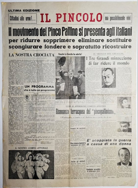 Pinco Pallino settimanale umoristico illustrato-2 numeri anno I°numero 8-10-1946 | Immagine Gallery 4