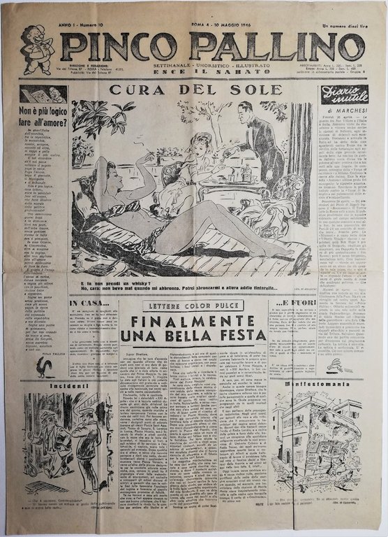 Pinco Pallino settimanale umoristico illustrato-2 numeri anno I°numero 8-10-1946 | Immagine Gallery 5