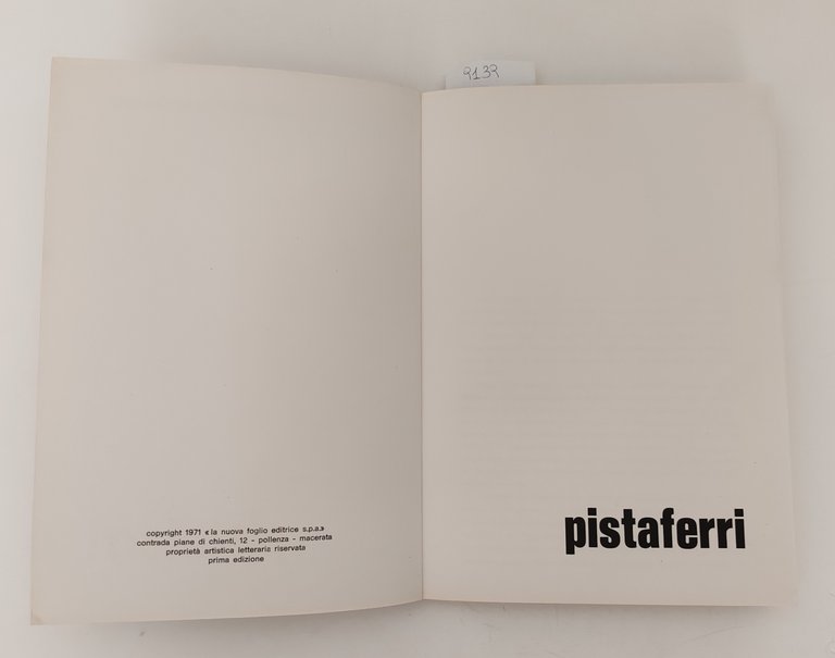 Pistaferri panorama d'arte moderna grafica La Nuova Foglio editrice