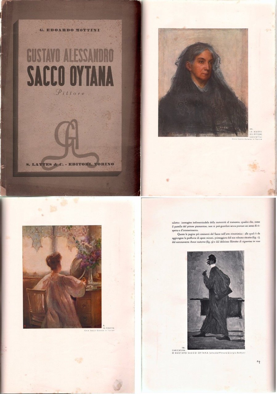 Pittura-G.A.Sacco Oytana Pittore-Vita E Opere-Illustrato In B/N E A Colori