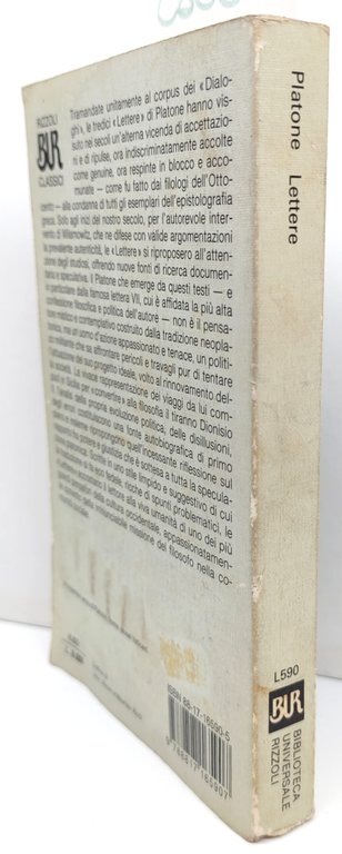 Platone Lettere BUR Rizzoli 1° edizione 1986 | Immagine Gallery 2