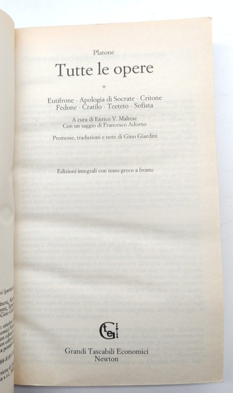 Platone Tutte le opere 5 volumi Grandi Tascabili Newton 1997 | Immagine Gallery 7