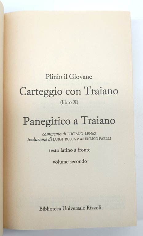 Plinio Il Giovane Lettere ai familiari + Carteggio con Traiano … | Immagine Gallery 7