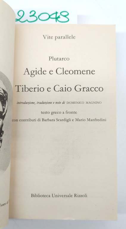 Plutarco Vite parallele Agide e Cleomene Tiberio e Caio Gracco … | Immagine Gallery 3