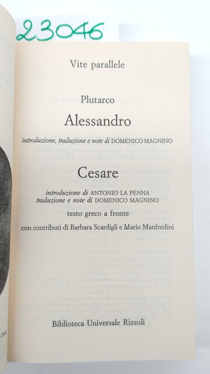 Plutarco Vite parallele Alessandro Cesare BUR Rizzoli 13° edizione 1999 | Immagine Gallery 3