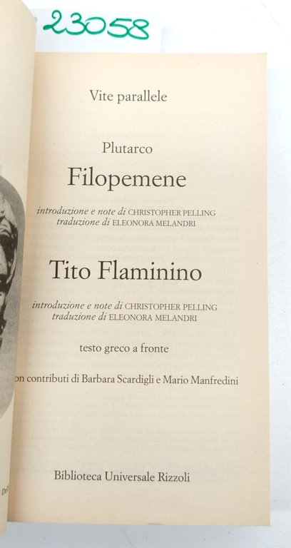 Plutarco Vite parallele Filopemene Tito Flaminio BUR Rizzoli 1° edizione … | Immagine Gallery 3