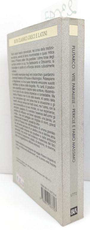 Plutarco Vite parallele Pericle Fabio Massimo BUR Rizzoli 2° edizione … | Immagine Gallery 2
