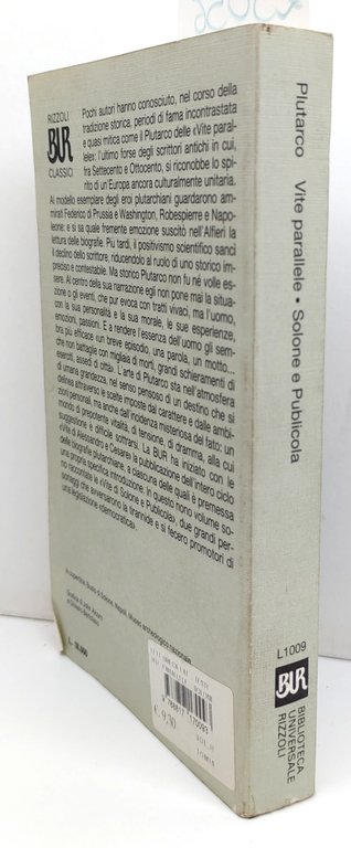 Plutarco Vite parallele Solone Publicola BUR Rizzoli 1° edizione 1994 | Immagine Gallery 2