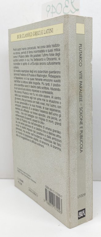 Plutarco Vite parallele Solone Publicola BUR Rizzoli 2° edizione 2000 | Immagine Gallery 2