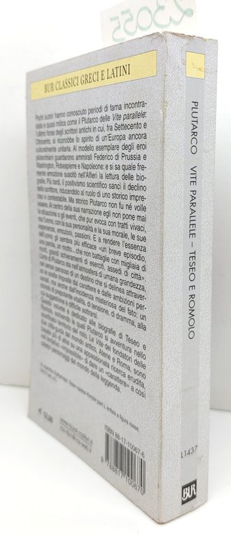 Plutarco Vite parallele Teseo Romolo BUR Rizzoli 1° edizione 2003 | Immagine Gallery 2
