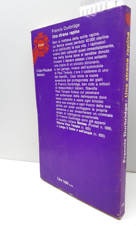 Pocket mistero serie viola Francis Durbridge Una strana rapina 1970 …