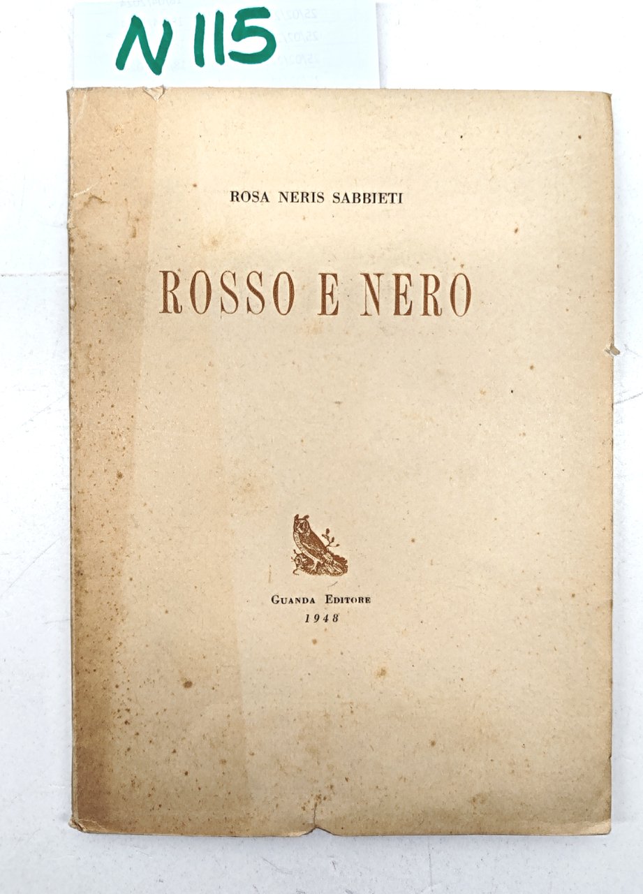 Rosa Neris Sabbietti Rosso e nero Guanda 1948
