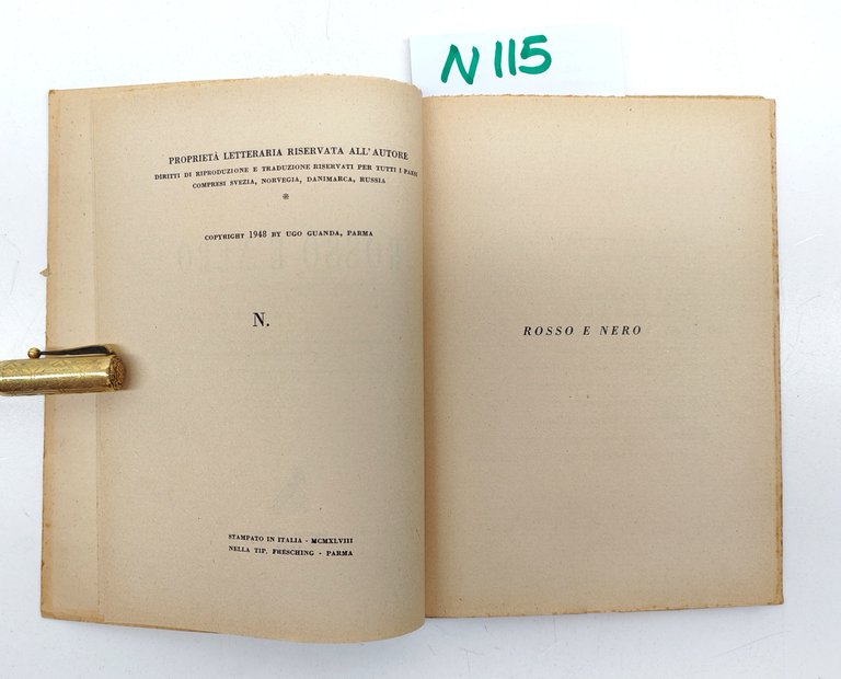 Rosa Neris Sabbietti Rosso e nero Guanda 1948
