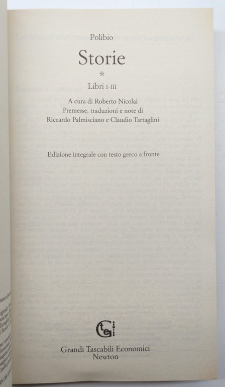 Polibio Storie 4 volumi tascabili Newton 1998 | Immagine Gallery 5