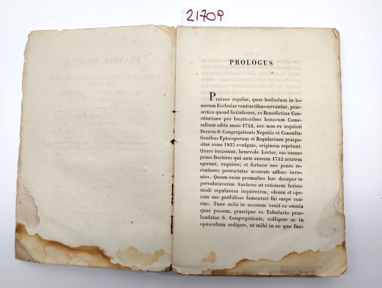 Praxeos regulae circa contractus rerum eccclesiasticarum rite ineundos ab Aloisio …