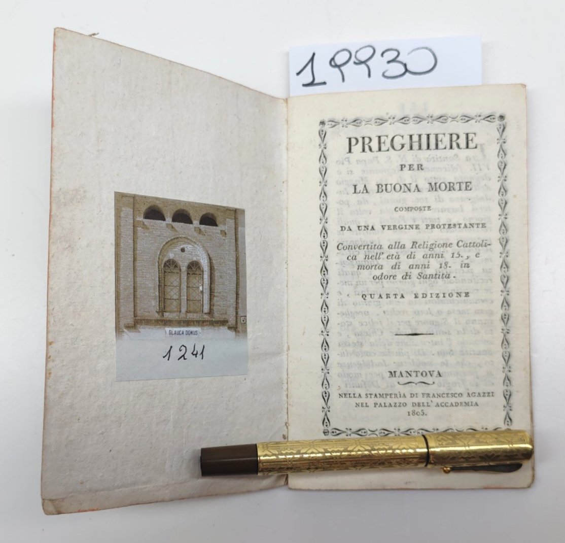 Preghiere per la buona morte composte da una vergine protestante …